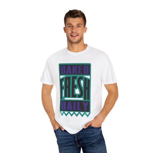 Shirt to Match Jordan 5 Grape 2025 Baked Fresh Daily in White - Image 4
