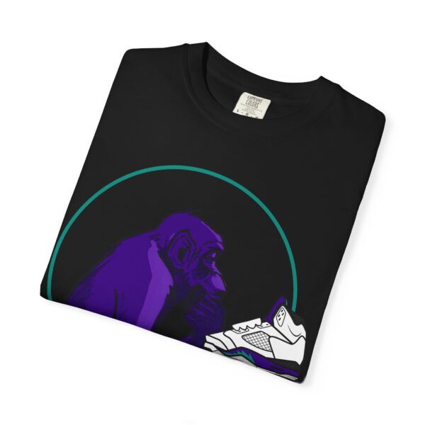 Shirt to Match Jordan 5 Grape 2025 Ape Ponders Grape in Black - Image 3
