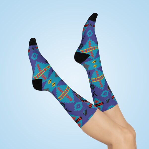 Socks to Match Jordan 8 Aquas Beacon Printed Sole CHiEF GourmetSockz - Image 2