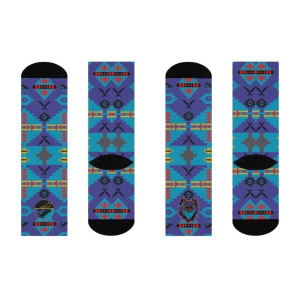 Socks to Match Jordan 8 Aquas Beacon Printed Sole CHiEF GourmetSockz - Image 4