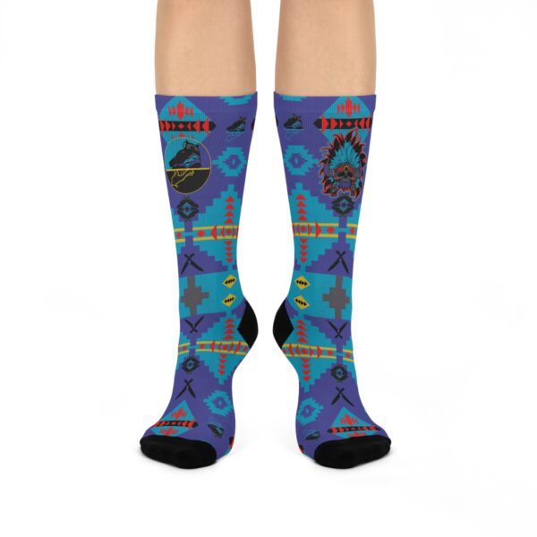 Socks to Match Jordan 8 Aquas Beacon Printed Sole CHiEF GourmetSockz - Image 3