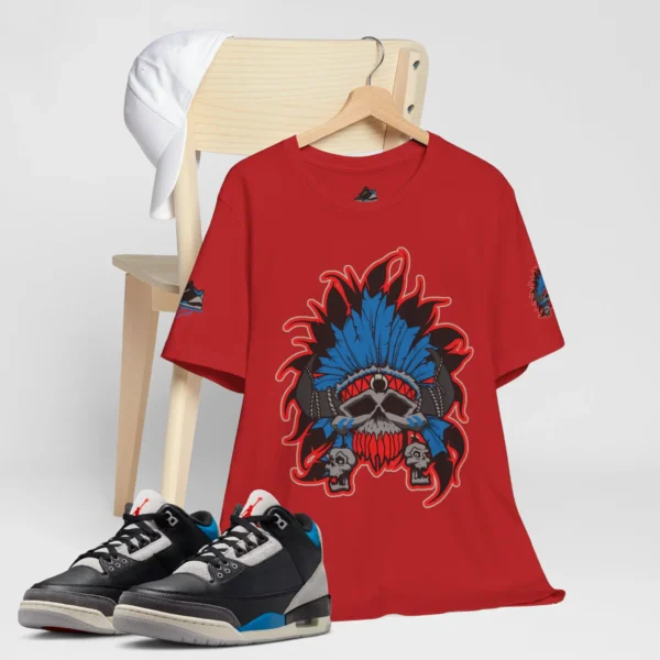 Shirt to Match Jordan 3 Rare Air Sole CHiEF Cotton Graphic in Red - Image 2