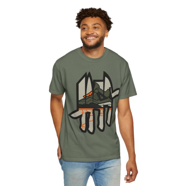 Shirt to Match Jordan 4 Undefeated Always Served rAIR x Now Serving Tee in Moss - Image 4